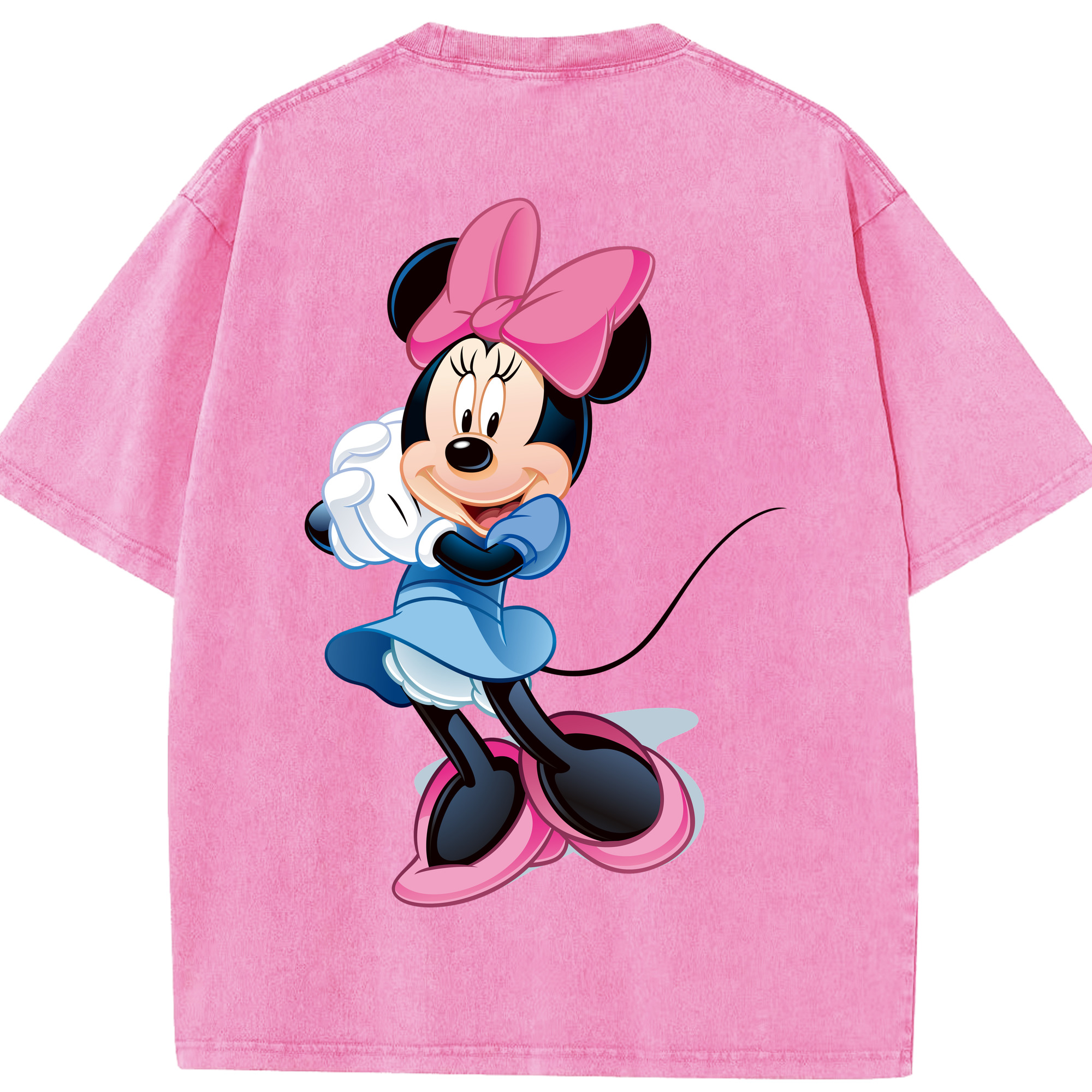 （画像用） ミッキーマウス Mickey Mouse 綿100% ヴィンテージ風 半袖Tシャツ（背面プリント）